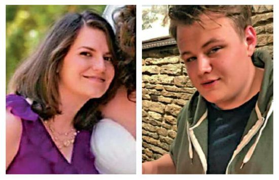 美国外交官妻子萨库拉斯（左）8月27日撞死英国青年邓恩（右）后逃回美国。