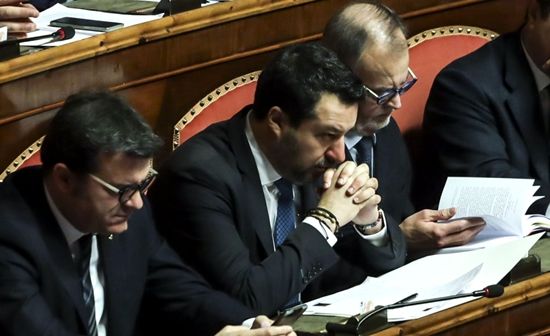 意大利联盟党主席、参议院议员萨尔维尼司法豁免权被解除。